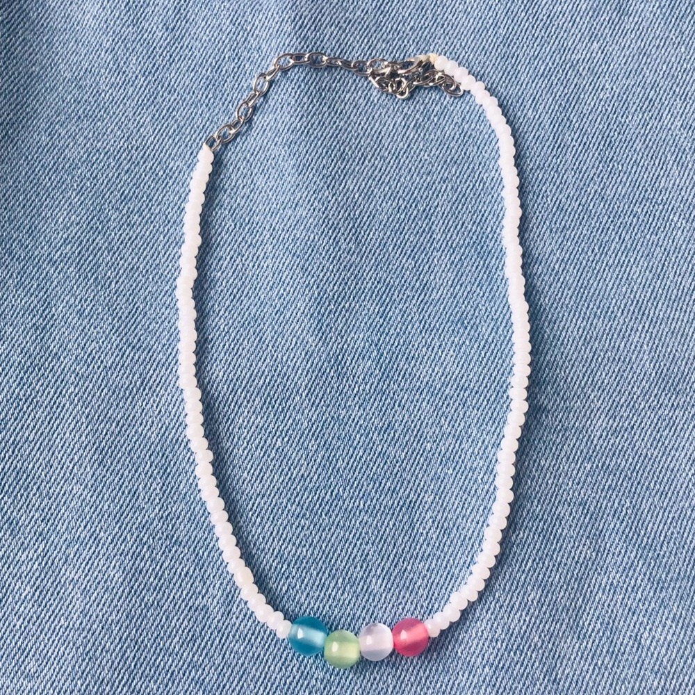 Handmade Pearl and Gemstone Necklace
